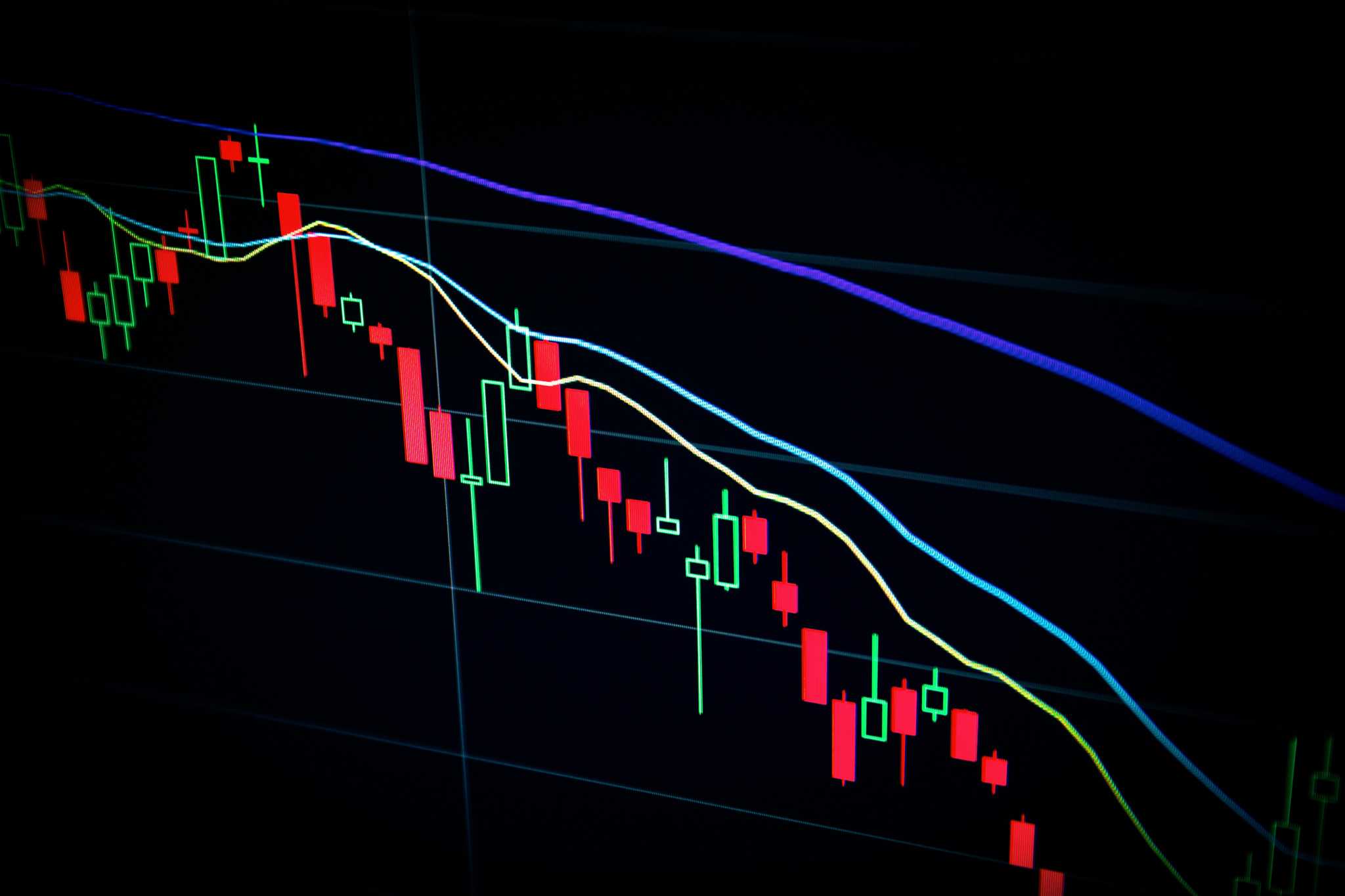 Image shows negative stock trade 